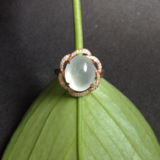 【非凡翡翠】花型高冰戒指 老坑起莹光 高雅大方 天然A货翡翠LG28